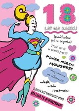 Karnet B6 Urodziny - 18-stka DZIEWCZYNA