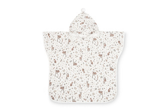 PONCZO KĄPIELOWE MUŚLIN KRÓLICZKI BIAŁY