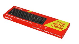 CANYON keyboard KB-W01 EN/CS Wireless Black
