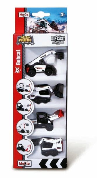 MAISTO 12435 Bobcat pojazdy budowlane 3 4-pack