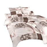 Dadka Povlečení krep Pampelišky 3D hnědé 240x200, 2x70x90 cm