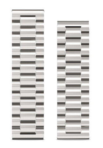 Řemínek celokovový ALIGATOR 22mm, titanový