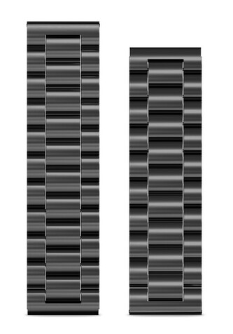 Řemínek celokovový ALIGATOR 22mm, antracitový