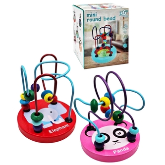 Dřevěný labyrint se zvířátkem