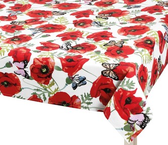 Ubrus BERTA - Červená,Bílá,Zelená - 70x70 cm