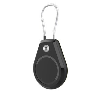 Etui na Apple AirTag wodoodporne, ze stalową linką - czarne