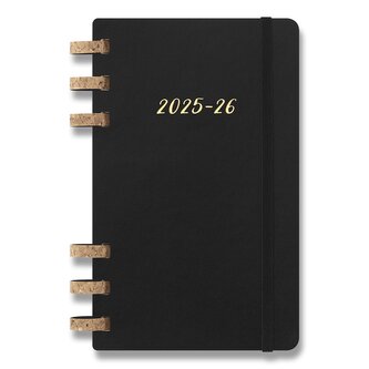 Diář Spiral Moleskine 2025-26 Academic - měkké desky - L, černý
