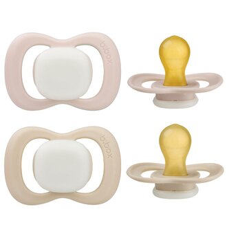 Dudlíky z přírodního kaučuku 6m+, 2ks - GLOW blush/latte Dudlíky z přírodního kaučuku 6m+, 2ks - GLOW blush/latte