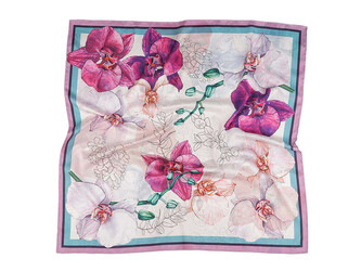 Saténový šátek 70x70 cm - 1 ks - 25 růžová nejsv.