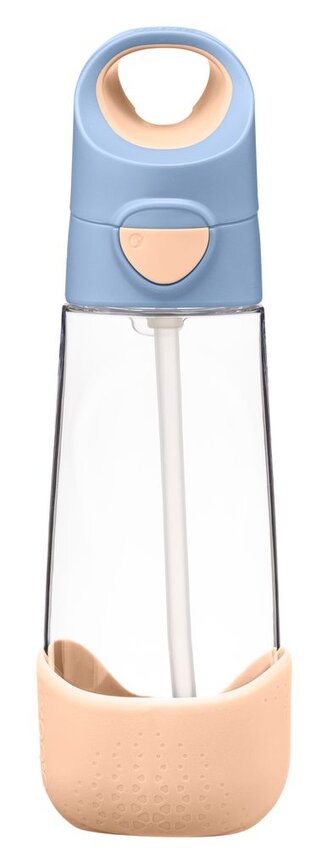 Lahev na pití s brčkem 600 ml - broskvová Lahev na pití s brčkem 600 ml - broskvová