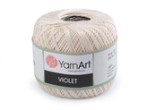 Bavlněná příze háčkovací Violet 50 g - 1 ks - 17 (6282) krémová