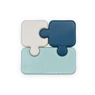 Svačinový box Puzzle 850 ml - Luxe mátový/modrý