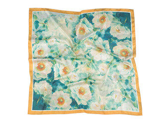 Saténový šátek 70x70 cm - 1 ks - 28 zelená šalvěj světlá