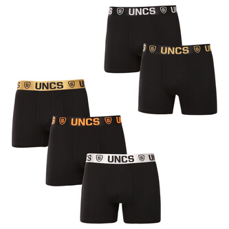 5PACK pánské boxerky UNCS nadrozměr černé (24Z162PSPP) 5XL