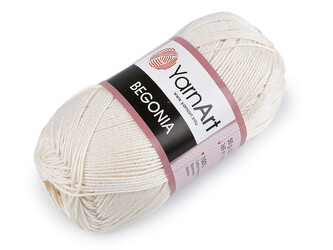 Bavlněná pletací příze Begonia 50 g - 1 ks - 26 (6194) béžová světlá