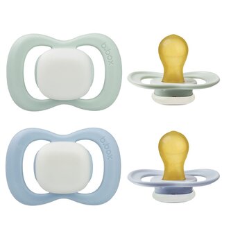 Dudlíky z přírodního kaučuku 6m+, 2ks - GLOW sky/sage Dudlíky z přírodního kaučuku 6m+, 2ks - GLOW sky/sage