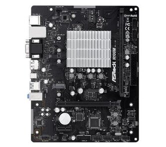 ASRock MB N100M s integrovaným Intel CPU quad-core N100 (1x DDR4, VGA +HDMI+DPort, PCI-E, 2xSATA3, M.2 , 7.1, GLAN, mini