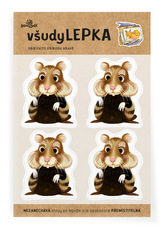 Lesní svět všudyLEPKA vel. 1 -020 - Křeček 4x