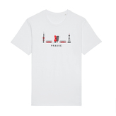 Tričko Praha ikony bíle Bílé L