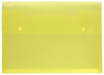 Teczka kopertowa A4 żółta transp.Patio
