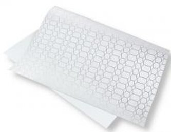 Papier ozdobny brokatowy 140g 40x60cm srebrny 5ark