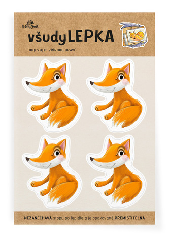 Lesní svět všudyLEPKA vel. 1 -025 - Liška 4x