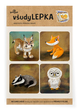 Lesní svět všudyLEPKA vel. 1 -012 - Mix lesní zvířátka 1.