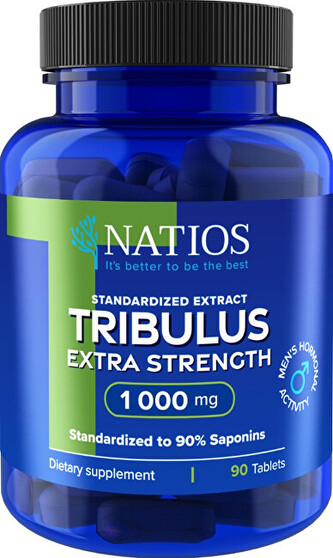 Natios Tribulus Extract 90% saponins 1000 mg 90 veganských tablet