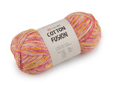 Bavlněná pletací příze Cotton Fusion 100 g - 1 ks - 7 (3646) růžová malinová oranžová