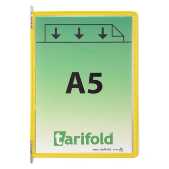 djois závěsný rámeček s kapsou, A5, otevřený shora, žluté, 10 ks