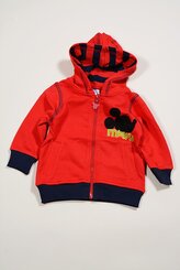 mikina dětská s kapucí, Sobe, 14KECSSRT4249, červená - 86