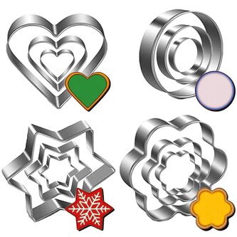 Vykrajovátka na cukroví nerezová SPRINGOS KI0120 sada 12 ks