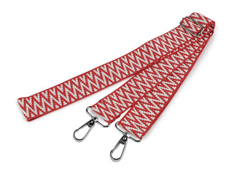 Textilní ucho / popruh na tašku s karabinami šíře 3,8 cm - 1 ks - 46 červená