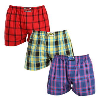 3PACK pánské trenky Styx klasická guma vícebarevné (3A103123) XXL 3PACK pánské trenky Styx klasická guma vícebarevné (3A103123) XXL