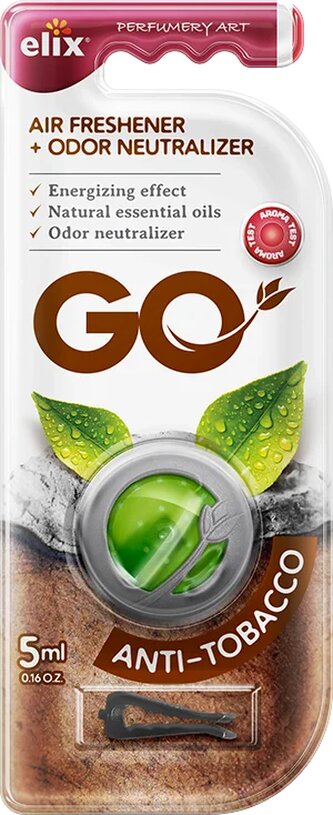 Go Gel - Osvěžovač vzduchu s klipem GO Anti-Tobacco