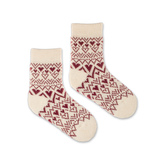 Dětské vlněné ponožky Vlnáč srdíčka bíle Bílé L (32-34)