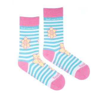 Ponožky Liga proti rakovině Narcis Tyrkysové M (41-45)