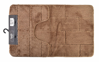 ZAC Komplet 2 Dywaników Łazienkowych 50x37/50x80cm brązowy