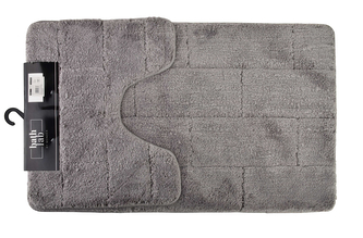 ZAC Komplet 2 Dywaników Łazienkowych 50x37/50x80cm szary