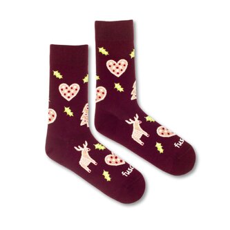 Ponožky Perníky Bordové M (39-42)