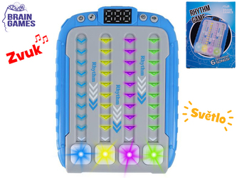Brain Games rytmická hra 15cm na baterie se světlem a zvukem v krabičce