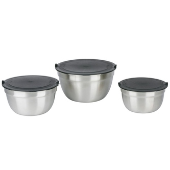 ALPINA Mísa na šlehání sada 3 ks s víky nerez ocel ED-229118