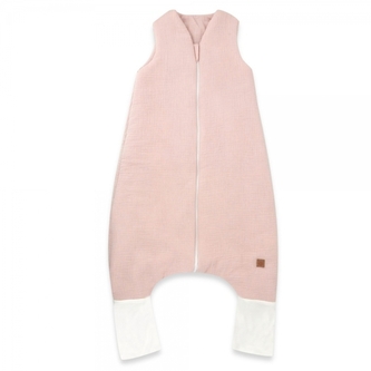 Mušelínový spací vak se zahrnovacími nohavičkami - pudrově růžový, vel. S