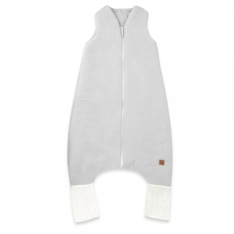 Mušelínový spací vak se zahrnovacími nohavičkami - šedý, vel. M