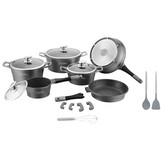 Sada nádobí Royalty, 17 ks, barva stříbrná