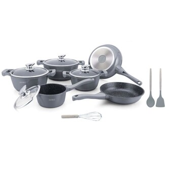 Sada nádobí Royalty, 13 ks, barva stříbrná