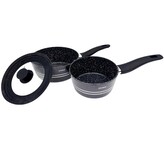 Sada 2 rendlíků Royalty s mramorovým povrchem, černá