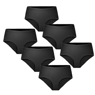 6PACK dámské kalhotky Gaubert bezešvé černé (GBTW-951) L/XL