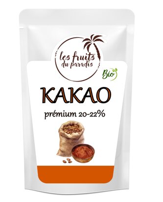 Kakaový prášek 20-22 % BIO 1 kg LES FRUITS DU PARADIS