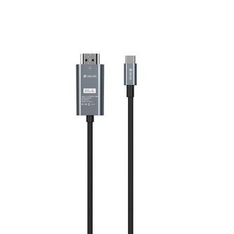 Kabel Devia EC084 USB C na HDMI, 4K 30Hz 1,8m, barva černá